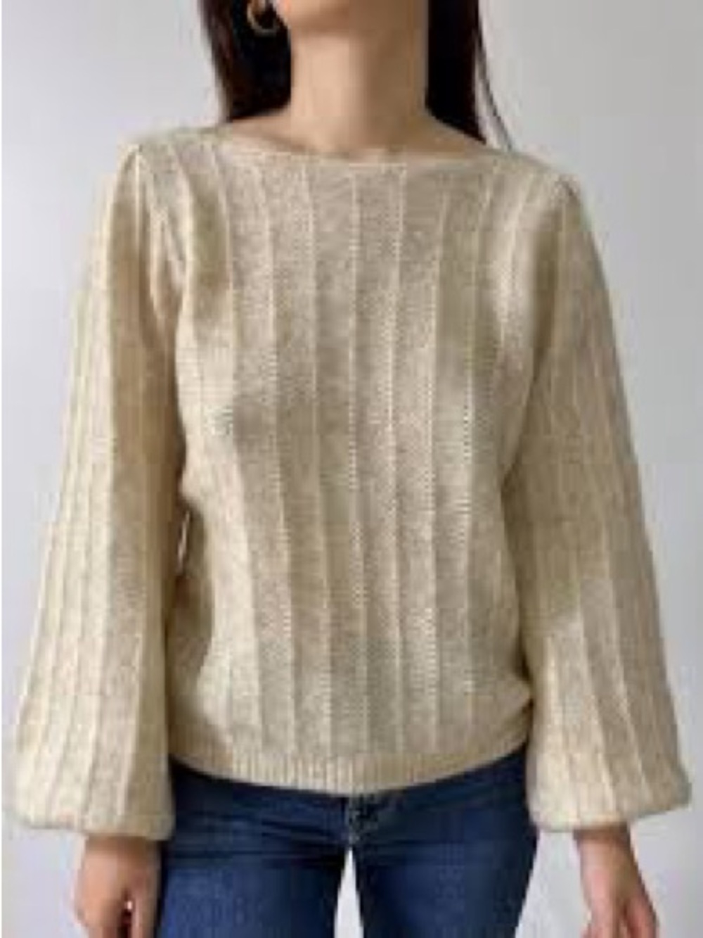 Sezane Aretha Fuzzy Crewneck Sweater
